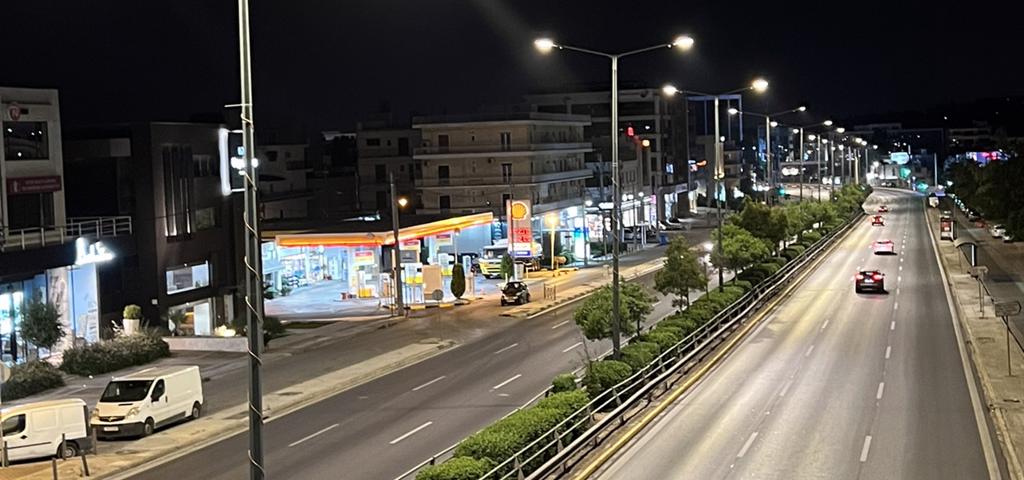 Kifissias avenue public lighting was fully upgraded with LED bulbs